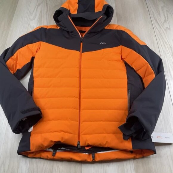 Kjus Sight Line Ski Jacket Orange Black Men’s Size XL 54 Insulated NEW - Picture 1 of 16